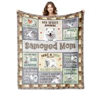 PZLSIEU Samoyed Gifts for Women, Samoyed Blanket 60''x50'', Samoyeds Gift for Lovers Mom, Gifts for Samoyeds Dog Owners Lovers Woman Decoration Blanket for Birthday Mothers Day Christmas, Dog Mom Gift