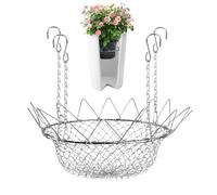 Pzmjwkyn Adjustable Planter Insert, Adjustable Height, 23x40cm, Plant Pot Insert With Chains, Soil-Saving Planter Filler Support, Space-Saving Design, For Outdoor Indoor Potted Home Soil Garden