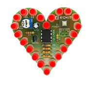 PZMYJB DIY Kit Heart Shape Breathing Lamp DC 4V-6V LED Suite Red White Blue Green Electronic Production for Learning, Pink