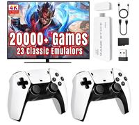 PZNETUE Upgraded Retro Games Console, Retro Game Stick 20,000+ Classic Games with Wireless Controller, Plug & Play for TV HDMI, Retro Game Console for Family and Adult (X1)