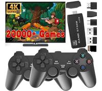 PZNETUE Upgraded Retro Games Console, Retro Game Stick Built-in 20,000+ Classic Games with Wireless Controller, Plug & Play for TV HDMI, Retro Game Console for Family and Adult (64G)