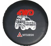 PZNYGDR Car Spare Wheel Cover, for Mitsubishi Carisma Pajero 4 L200 Lancer Spare Tyre Cover Waterproof Dustproof Tire Covers,Car Wheel Accessories Tyre Cover,A14in
