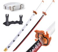 PZOEWUESR Bamboo Demon Slayer Anime Sword, for Role-Playing and Collection.Anime Original Texture. Kyojuro Rengoku Sword