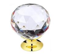 PZOFERLIN Crystal Cabinet Door Handle Crystal Cabinet Door Handles 2 Pcs 25/30/40mm Multicolor(30x38mm Silver)