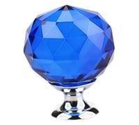 PZOFERLIN Crystal Cabinet Door Handle Crystal Glass Cabinet Door Handle Drawer Pull Knob Multicolor(Blue)