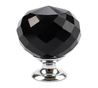 PZOFERLIN Crystal Cabinet Door Handle Crystal Glass Cabinet Door Handle Drawer Pull Knob Multicolor(Black)