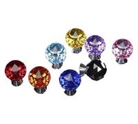 PZOFERLIN Crystal Cabinet Door Handle Crystal Glass Cabinet Knobs Multicolor 20-40mm Diameter 30-50mm Height(Gold Base)