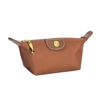 PZOFERLIN Multi-Functional Cosmetic Bag Women Zip Coin Purse Card ID Holder Compact Multi Compartment Zipper Multicolor Pack of 2(Brown-2pcs)