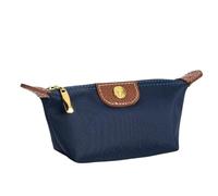 PZOFERLIN Multi-Functional Cosmetic Bag Women Zip Coin Purse Card ID Holder Compact Multi Compartment Zipper Multicolor Pack of 2(Blue-2pcs)