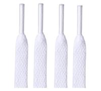 PZOFERLIN Shoelaces Flat Shoelaces For Sneakers Boots Multicolor 100-180cm 1 Pair Polyester Silk(Bright White)