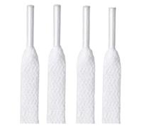 PZOFERLIN Shoelaces Flat Shoelaces For Sneakers Boots Multicolor 100-180cm 1 Pair Polyester Silk(White)