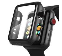PZOZ Apple Watch Series 3 Screen Protector，iWatch PC Case PET Film All-around Bumper Protective Series 2 Cover Compatible With i Watch 42mm Smartwatch Accessories (Black)