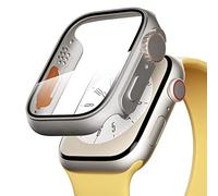 PZOZ Compatible with Apple Watch Series 7/8/9 45mm Screen Protector,iWatch PC Case Tempered Glass Film Bumper Protective Cover for i Watch