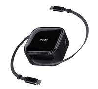 PZOZ Retractable USB C to USB C Cable,60W Type C to Type C Charger Cable Fast Charging for iPhone 17 16 15 14 iPad Mac Samsung for Desk Desktop Car Management Organizer