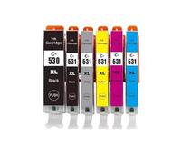 PZPSEQGM Ink Cartridge PGI-530 CLI-531 PGI530 CLI531 530XL 531 Compatible With TS8750 TS8751 Printer(1 SET 6PCS)