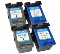 PZPSEQGM Ink Cartridges For PSC Series 4200 1110 1205 1210 1215 1219 1315 1340 1350 2210 2420 C6656A C6657A HP56 HP57(4PK - 2BK 2C)