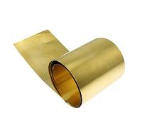 PZRT 0.1x50x1000mm Brass Sheet Roll, Metal Foil Plate 0.1mm Thickness