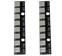 PZRT 2PCS 8 Bit WS2812 Built-in Driver Full Color Light Development Board for Shaped Screen Light Painting Bedroom Bedside Flexible Strip Combination Decorative Lighting Black