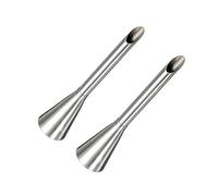 PZRT 2pcs Cream Icing Piping Nozzle Tip Stainless Steel Pastry Cupcake Cake Decorating Tips Puff Nozzle Tip Pastry Tool