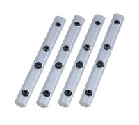 PZRT 4-Pack 2020 Series Aluminum Profile Straight Line Connector,Length 3.9 Inch Bracket Fastener with M5 Screw,for T Slot 6mm Aluminum Extrusion Profile Connect Parts