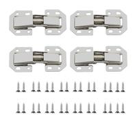 PZRT 4PCS No Cutout Open Mount Cabinet Bridge Hinge 3 inch Stainless Steel Hydraulic Flexible Concealed Hinge for Small Cabinet Doors Panel Thickness 8 to 16mm Cabinet