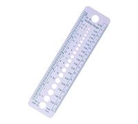 PZRT INCH CM Ruler UK US Canada Sizes Plastic Knitting Needle Gauge Circle Geometric Template Ruler Student Measure Tool