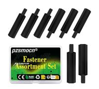 pzsmocn 100 Pcs M3x20mm Nylon Black Male-Female Hex Standoff Spacer Kit