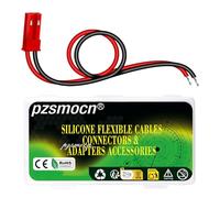 pzsmocn 20 Pieces JST SYP 2.5 mm 2 Pin 22AWG Silicone Cable，IC Female Sockets Connector Wire-Wire Adapter with 20cm Compatible Futaba servo Extension Wire for RC Car Hitec Spektrum Model Airplanes