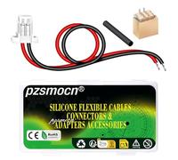 pzsmocn 20 Sets/80 Pcs Mini Micro JST-SH-SMD-HHR 1.0mm 2-Pin 30AWG Silicone Cable Adapter Kit, Female Connector with Pre-Crimped Wire 20cm and IC Male Plug,for LED Strips Lights, RC Toys, Batteries