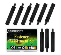 pzsmocn M3x30mm Black Male-Female Hex Standoff, 50 pcs Nylon Threaded Spacer, PA66 Insulating Mounting Pillar for PCB Circuit Board, Raspberry Pi, Arduino, 3D Printer, Electronic DIY Projects
