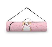Pzuqiu Cute Puppy Yoga Mat Bag for Women & Men Travel Yoga Gym Bag for Thick Exercise Yoga Mat Full-Zip Yoga Mat Carrier Bag for Class Workout Park with Adjustable Strap