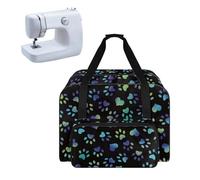 Pzuqiu Love Dog Paw Sewing Machine Carrying Case Tote Bag Padded Storage Cover Carrying Case with Pockets and Handles Suitable for Most Standard Sewing Machine