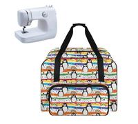 Pzuqiu Penguin Sewing Machine Case Heavy Padded Tote Bag Portable Sewing Machine Handbag Dust Proof Compatible with Most Standard Sewing Machines