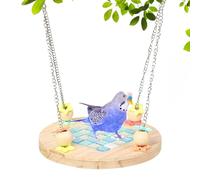 Pzuryhg Bird Hammock Bed, Cockatiel Hammock Cooling Ice Pad, Bite Resistant Cage Accessory, Hot Days Removable Swing for Parakeet Cockatiel Lovebirds Conure Canary