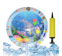 Pzuryhg Cat Water Mat, Interactive Cat Toy, PVC Material, Animal Design Pad, Cooling Relief, Thickened Inflatable Mat, 24 Inches, Blue, 1 Pack, 65x55cm, Multi-Purpose Enrichment Rug