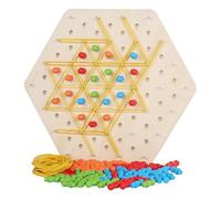 Pzuryhg Chain Triangle Chess Game Wood Chain Chess Game Strategy Board Game Interactive Brain Teaser Chain Chess Desktop Puzzle Family Game Night Chess Triangle Chain Chess Wooden Strategy Game