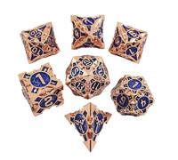 Pzuryhg Dice, dungeons & dragon Dice, D And D Dice, Polyhedral Dice Set, 7 Pieces Metal Dice Set Black Blue Dice, Fragments RPG D And D Dice dungeons & dragon Role Playing Game