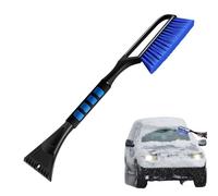Pzuryhg Ice Scraper - Snowbrush for Car Windshield | Triple Layer Bristles with Slip Resistant Foam, Winter Automotive Cleaning Tool for SUVs, Sedans, Trucks, Vehicles