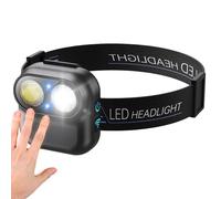 Pzuryhg LED Hard Hat Light, Running Headlamp, Clip-On Motion Sensor Headlight, Adjustable LED Lamp for Safety, Hands-Free Lighting Tool, Perfect for Hiking, Camping, Cycling, 2.36x2.17x1.42 inches