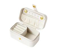 Pzuryhg Mini Jewelry Box - Travel Storage Box for Girls | Stylish and Secure with Multi Section Compartments for Bracelets, Earrings, Rings, Lipstick, Business, Bathroom and Dorm, 9.5x5x5cm