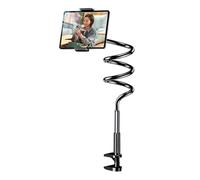 Pzuryhg Phone Stand, Flexible Arm Phone Holder, 360 Rotation Table Clamp, Media Entertainment Solution, Lightweight Aluminum Alloy, Small Device Organizer, Perfect For Reading Video Chat.