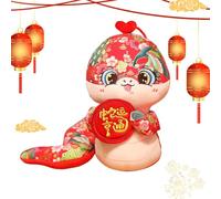Pzuryhg Plush Snake Toy, Soft Stuffed Animal Doll, 24cm Standing Snakes Mascot for 2025, Cute Plush Figure for Living Room, Bedroom, Desk, Collectible Gift for Kids, Snake Year Decoration