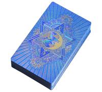 Pzuryhg Tarot Cards, 80 Original Beginner-Friendly Gold Foil Tarot Cards, 12x7cm, PET, Ages 144+