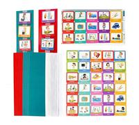 Pzuryhg Visual Schedule, Bedtime Routine Chart, 60 Behavior Communication Cards, Home & School Use, Improve Children's Daily Cognition, 1 Set, Resistant And Easy To Use, School Use