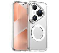 Pzwoxukhov Compatible with Huawei Pura 80 Pro Case Cover,Compatible with Magsafe,Shockproof Magnetic Phone Case,Compatible with Huawei Pura 80 Pro+ Case White