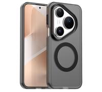 Pzwoxukhov Compatible with Huawei Pura 80 Pro Case Cover,Compatible with Magsafe,Shockproof Magnetic Phone Case,Compatible with Huawei Pura 80 Pro+ Case Black