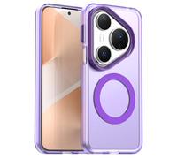 Pzwoxukhov Compatible with Huawei Pura 80 Pro Case Cover,Compatible with Magsafe,Shockproof Magnetic Phone Case,Compatible with Huawei Pura 80 Pro+ Case Purple