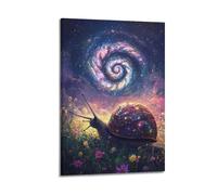 PZXXUEHY Poster of Star Shell Snail Among Colorful Flowers Poster Decorative Painting Canvas Wall Posters And Art Picture Print Modern Family Bedroom Decor Posters 08x12inch(20x30cm)
