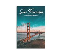 PZXXUEHY San Francisco Poster Poster Decorative Painting Canvas Wall Posters And Art Picture Print Modern Family Bedroom Decor Posters 08x12inch(20x30cm)