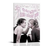 PZYASX 10 Things I Hate About You Waterproof Poster Wall Painting Canvas Decorative Painting Suitable for Office Bedroom Decoration Living Room Poster 16x24inch(40x60cm) Frame-style